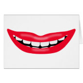 Big Happy Smiling Mouth Card (Voorkant Horizontaal)
