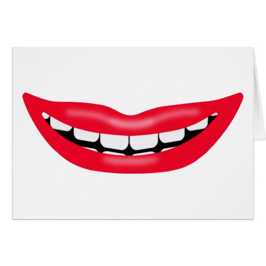 Big Happy Smiling Mouth Card (Voorkant Horizontaal)