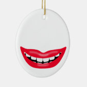Big Happy Smiling Mouth Keramisch Ornament (Rechts)