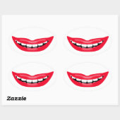 Big Happy Smiling Mouth Ovale Sticker (Vel)