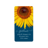 Big Happy Sunflower Return Etiket (Voorkant)