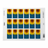 Big Happy Sunflower Return Etiket (Full Sheet)