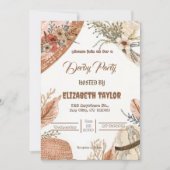 Big Hat Derby Party Invitation Kaart (Voorkant)