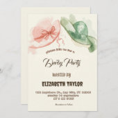 Big Hat Derby Party Invitation Kaart (Voorkant / Achterkant)