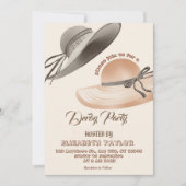 Big Hat Derby Party Invitation Kaart (Voorkant)