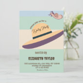 Big Hat Derby Party Invitation Kaart (Staand voorkant)