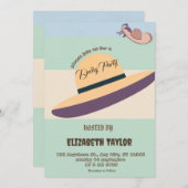 Big Hat Derby Party Invitation Kaart (Voorkant / Achterkant)