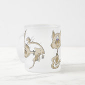 Big Head Jump Cat Matglas Koffiemok (Voorkant links)