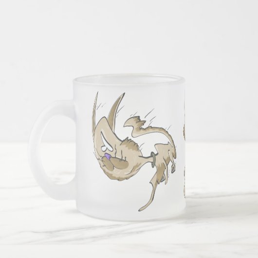 Big Head Jump Cat Matglas Koffiemok (Links)