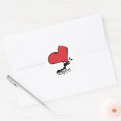 Big Heart Ant, veel liefdesant Ronde Sticker (Envelop)