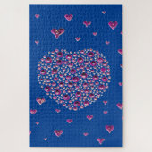 Big Heart Blue Legpuzzel (Verticaal)