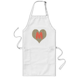 Big Heart Bright Monogram Bedankt Lang Schort