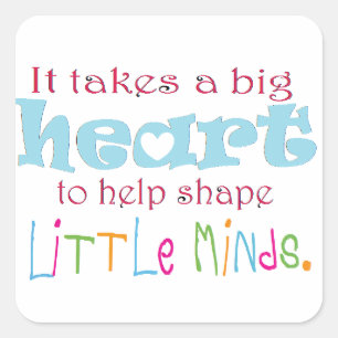 Big Heart: Counselor:Mentor:Leraar Vierkante Sticker