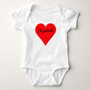 Big Heart Custom Valentijnsdag Romper