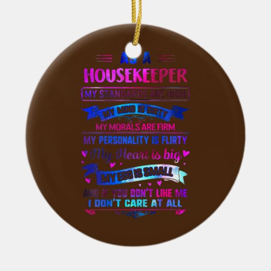Big Heart Direct Support Person Housekeeper Life Keramisch Ornament (Voorkant)