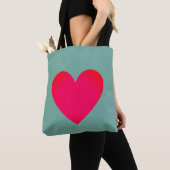 Big Heart Editable Red Laptop Canvas tas (Dichtbij)
