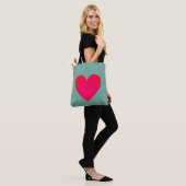 Big Heart Editable Red Laptop Canvas tas (Op model)