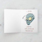 Big Heart en sappige hersenen Feestdagen Kaart (Binnen)