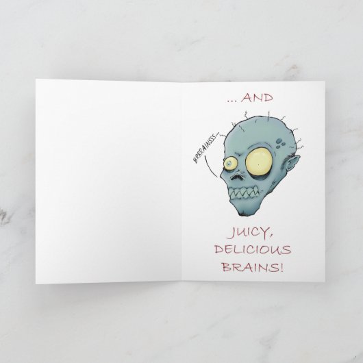 Big Heart en sappige hersenen Feestdagen Kaart (Binnen)