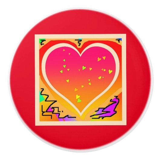 BIG HEART KERAMISCHE KNOP (Voorkant)