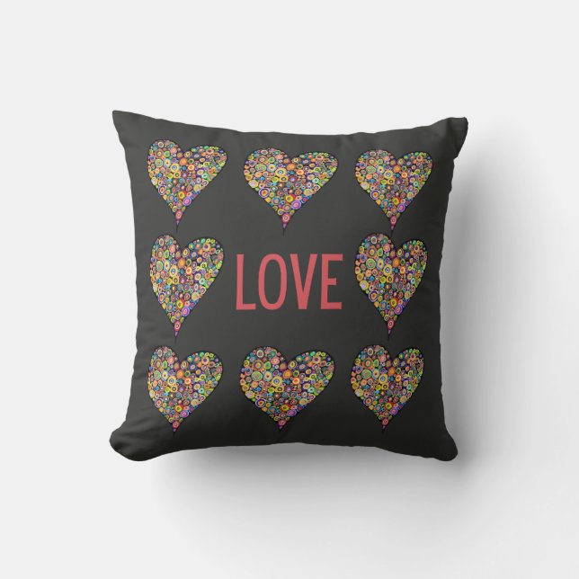 Big Heart Love throw pillow home decor valentines  Kussen (Voorkant)