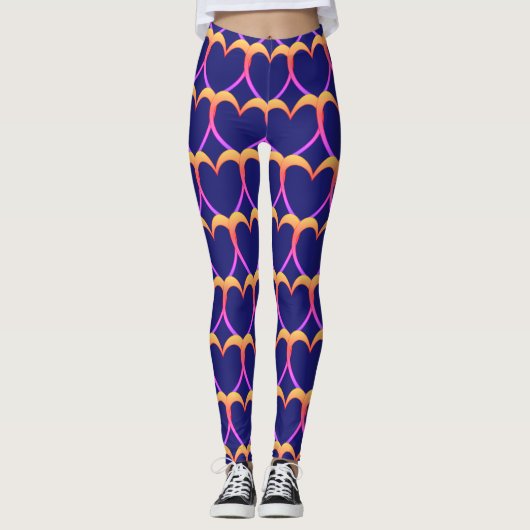 Big Heart Love Valentijn Compression Fit Leggings (Voorkant)