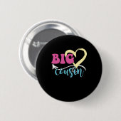 Big Heart neef zuster Brother tante oom Gift Ronde Button 5,7 Cm (Voorkant /achterkant)