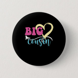 Big Heart neef zuster Brother tante oom Gift Ronde Button 5,7 Cm