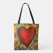 Big Heart-Tas Tote Bag (Achterkant)