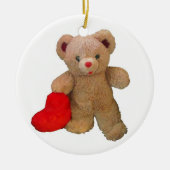 Big Heart Teddybeer Keramisch Ornament (Voorkant)