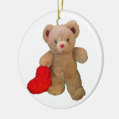 Big Heart Teddybeer Keramisch Ornament (Links)