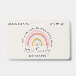 Big Heart tot Shape Young Minds Teacher Badge