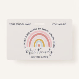 Big Heart tot Shape Young Minds Teacher Badge
