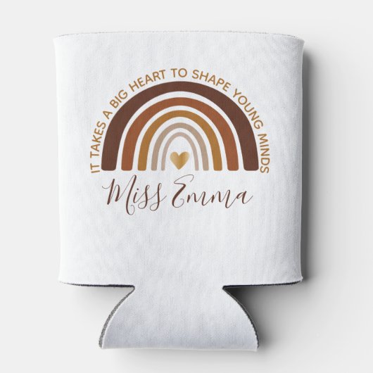 Big Heart tot Shape Young Minds Teacher Blikjeskoeler (Achterkant)