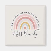 Big Heart tot Shape Young Minds Teacher Magneet (Voorkant)