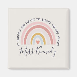 Big Heart tot Shape Young Minds Teacher Magneet