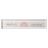 Big Heart tot Shape Young Minds Teacher Naambordje (Voorkant)