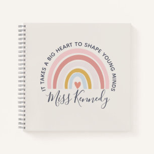 Big Heart tot Shape Young Minds Teacher Notebook Notitieboek