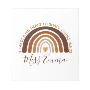 Big Heart tot Shape Young Minds Teacher Notitieblok