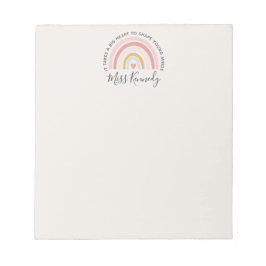 Big Heart tot Shape Young Minds Teacher Notitieblok