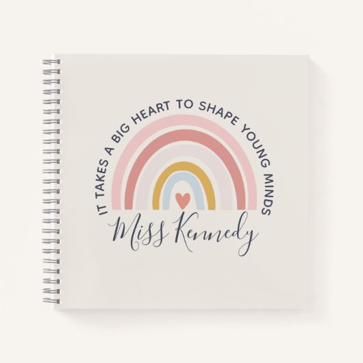 Big Heart tot Shape Young Minds Teacher Notitieboe Notitieboek (Voorkant)