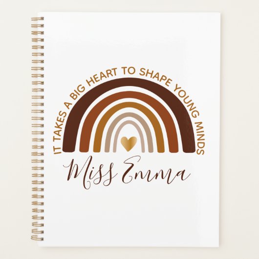 Big Heart tot Shape Young Minds Teacher Planner (Voorkant)