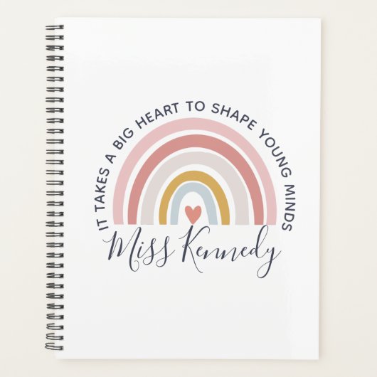 Big Heart tot Shape Young Minds Teacher Planner (Voorkant)