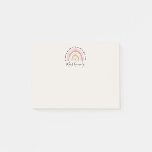 Big Heart tot Shape Young Minds Teacher Post-it® Notes (Voorkant)