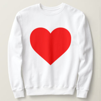 BIG HEART vrouwenhaar witte sweatshirt
