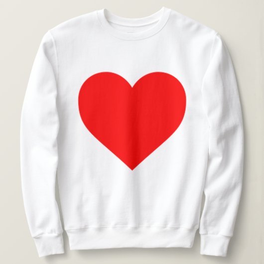 BIG HEART vrouwenhaar witte sweatshirt (Design voorkant)