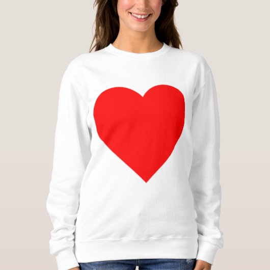 BIG HEART vrouwenhaar witte sweatshirt (Voorkant)