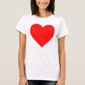 BIG HEART-vrouwtjes met lange mouwen wit t-shirt (Voorkant)