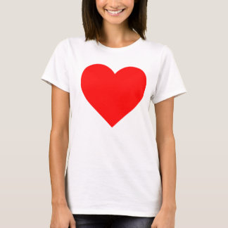BIG HEART-vrouwtjes met lange mouwen wit t-shirt