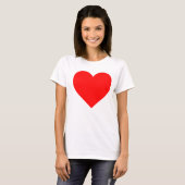 BIG HEART-vrouwtjes met lange mouwen wit t-shirt (Voorkant volledig)